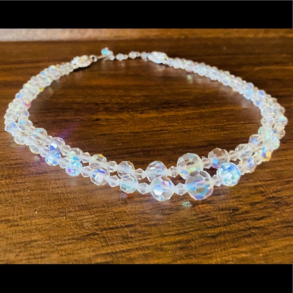 Vintage Lady Ellen AuroraBorealis Crystal Necklace - Picture 9 of 10